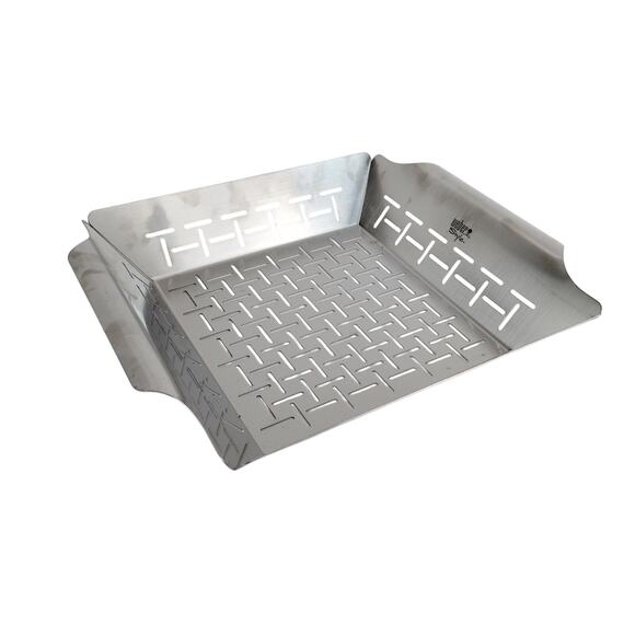Weber Style Stainless Steel BBQ Vegetable Grilling Basket 12" Square, Never Used - Picture 3 of 6